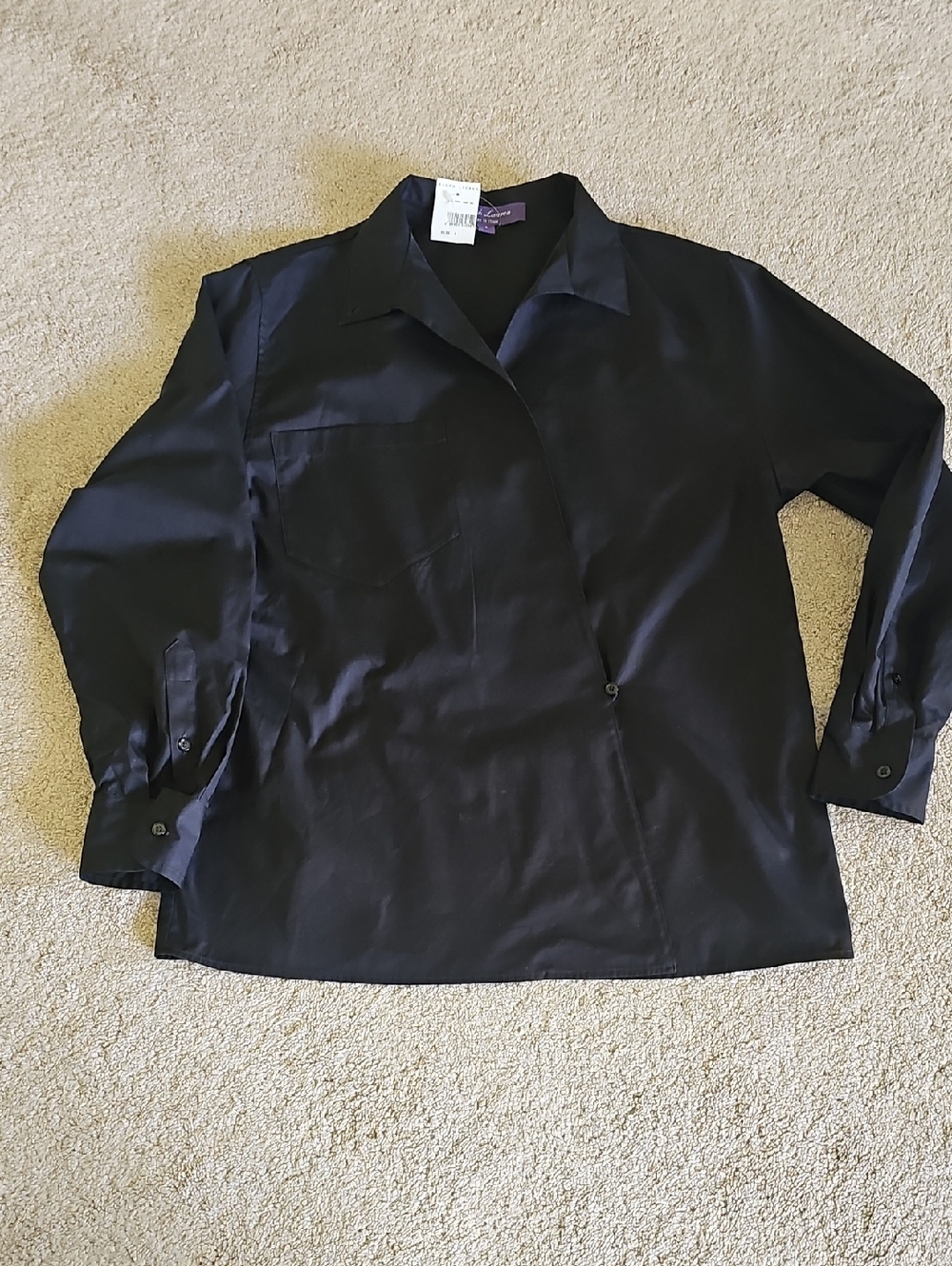 Ralph Lauren Purple Label Black Button Front Shirt - Picture 1 of 6